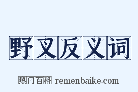野叉反义词是什么意思的图片
